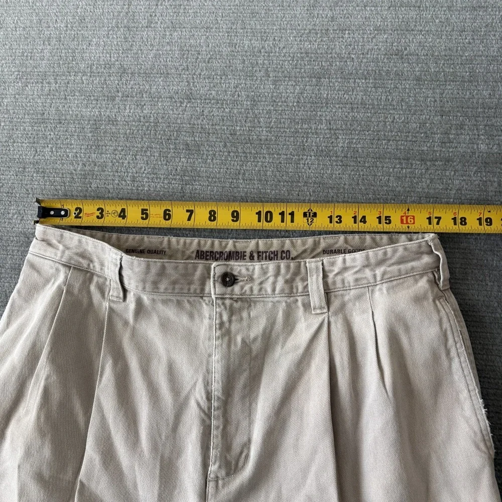 Vintage 90s Y2K Abercrombie Fitch Chino Pants Men 36x32 Loose Baggy Pleated